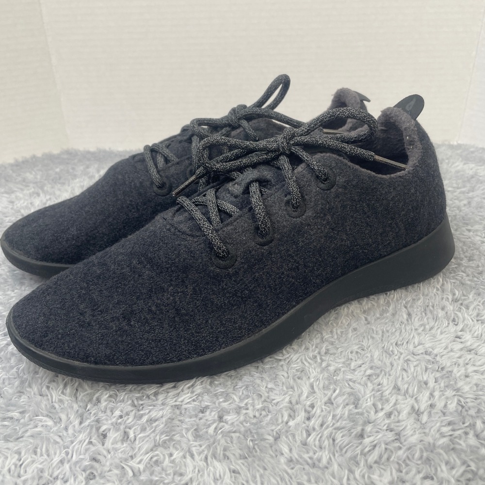 Allbirds Wool Runners Mens Size 12 Charcoal Grey Black Sole Sneakers